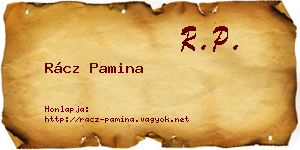 Rácz Pamina névjegykártya